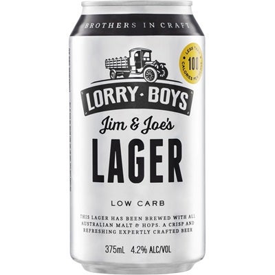 Lorry Boys Low Carb Lager Can 375mL