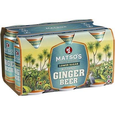 Matso's Lower Sugar Ginger Beer Can 330mL