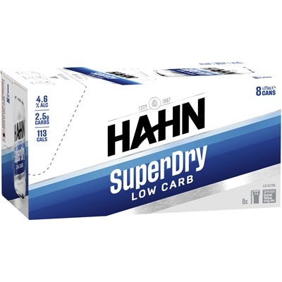 Hahn Super Dry 8pk Can 375mL