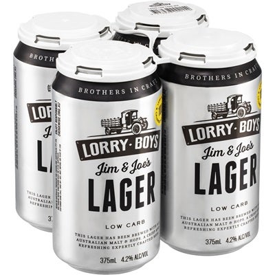 Lorry Boys Low Carb Lager Can 375mL