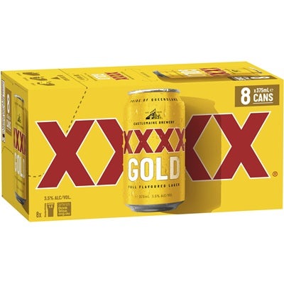 XXXX Gold 8pk Can 375mL