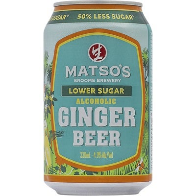 Matso's Lower Sugar Ginger Beer Can 330mL