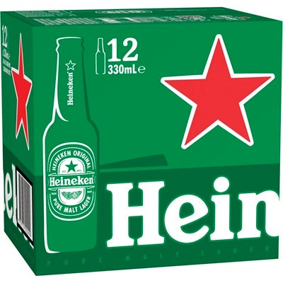 Heineken Bottle 330mL 12 Pack