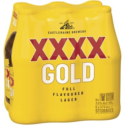 XXXX Gold Bottle 375mL