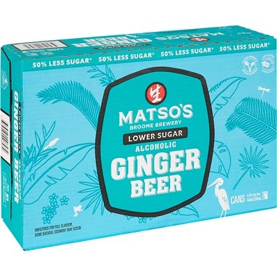 Matso's Lower Sugar Ginger Beer Can 330mL