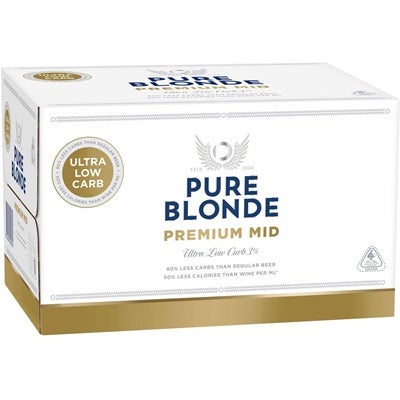 Pure Blonde Premium Mid Bottle 330mL