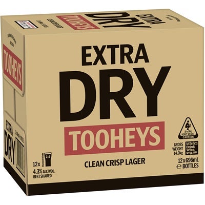 Tooheys Extra Dry Bottle 696mL