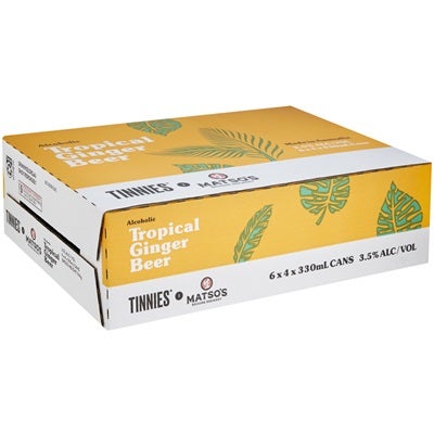 Matso's Tinnies Tropical Ginger Beer Can 330mL