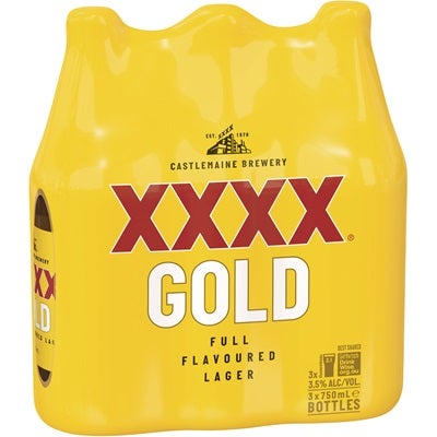XXXX Gold Rack Pk Bottle 750mL