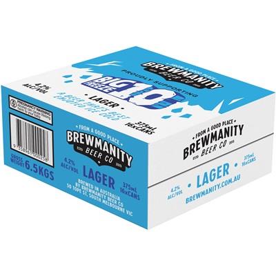 Brewmanity Ice Cold Lager Can 375mL