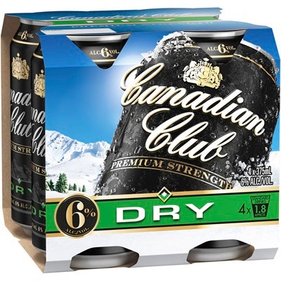 Canadian Club Premium and Dry Can 375mL