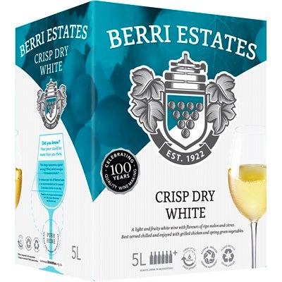 Berri Crisp Dry White Cask 5L