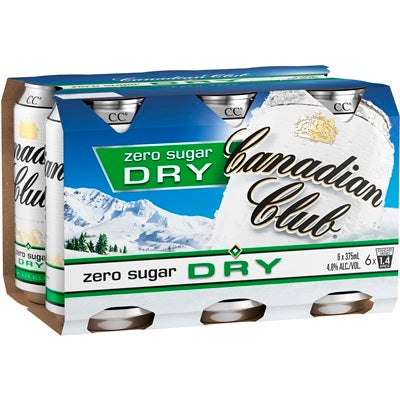 Canadian Club Zero Sugar Dry Can 375mL