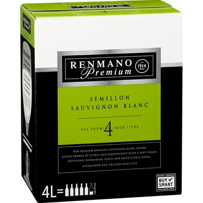 Renmano Semillon Sauvignon Blanc Cask 4Lt