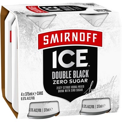 Smirnoff Ice Double Black Zero Can 375mL
