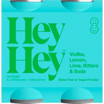HeyHey Vodka Lemon Lime Bitters & Soda Can 375mL