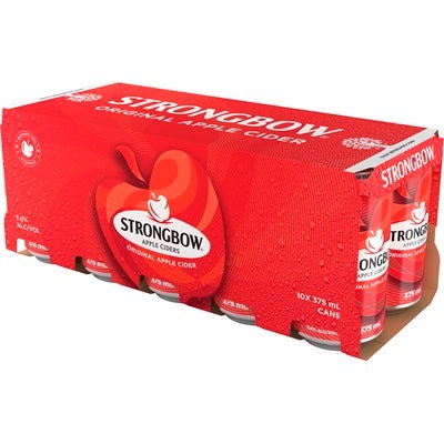 Strongbow Original Cider Can 375mL 10pk