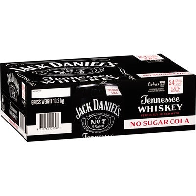 Jack Daniels & No Sugar Cola Can 375mL