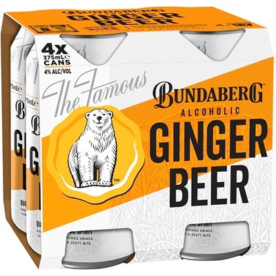 Bundaberg Alcoholic Ginger Beer Can 375ml