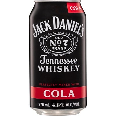 Jack Daniels & Cola Can 375mL