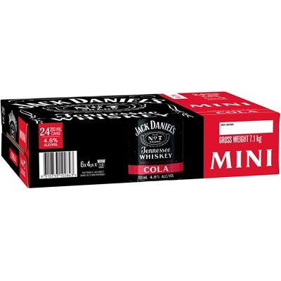 Jack Daniels & Cola Can 250mL