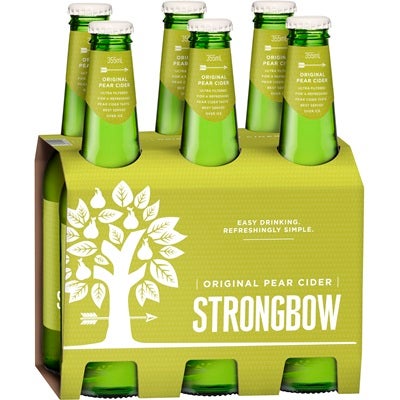 Strongbow Pear Cider Bottle 355mL