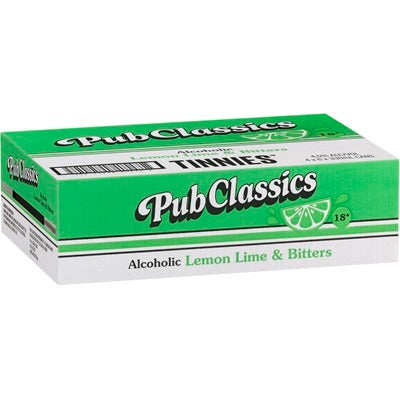 Tinnies Pub Classics Alcoholic Lemon Lime Bitters Can 330mL