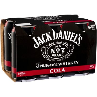 Jack Daniels & Cola Can 375mL