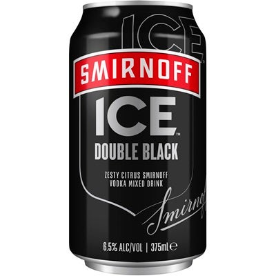 Smirnoff Ice Double Black Vodka Cans 375mL