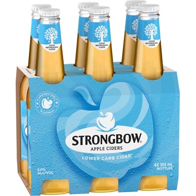 Strongbow Lower Carb Cider Bottle 355mL