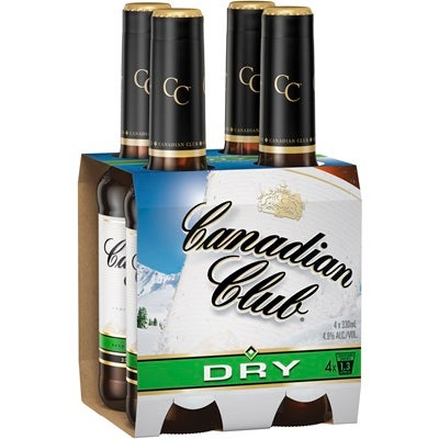 Canadian Club & Dry 4.8% Bottle 330mL