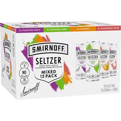 Smirnoff Seltzer Mixed Can 250ml