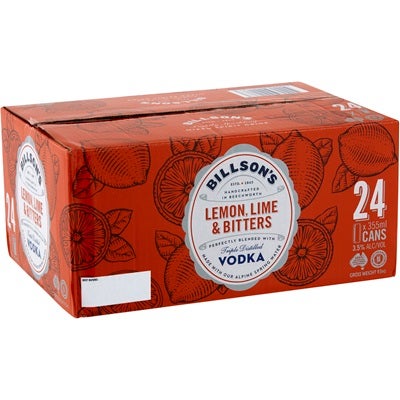 Billson's Lemon Lime & Bitters Vodka Mixed Drink 355mL