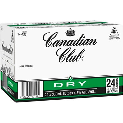 Canadian Club & Dry 4.8% Bottle 330mL