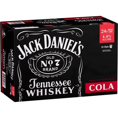 Jack Daniels & Cola Can 375mL