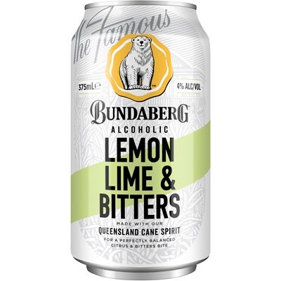 Bundaberg Alcoholic Lemon Lime Bitters Can 375ml