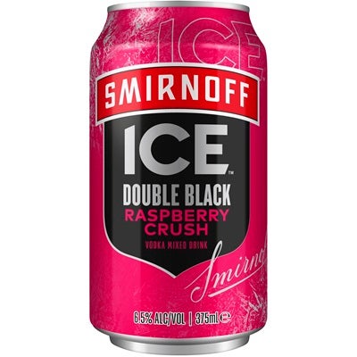 Smirnoff Ice Double Black Raspberry 6.5% Can 375mL