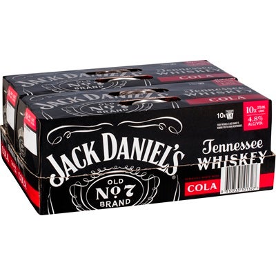 Jack Daniels & Cola Can 375mL 10pk