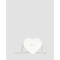 Dm Accessories Mini Heart Bag Unisex White Size OS