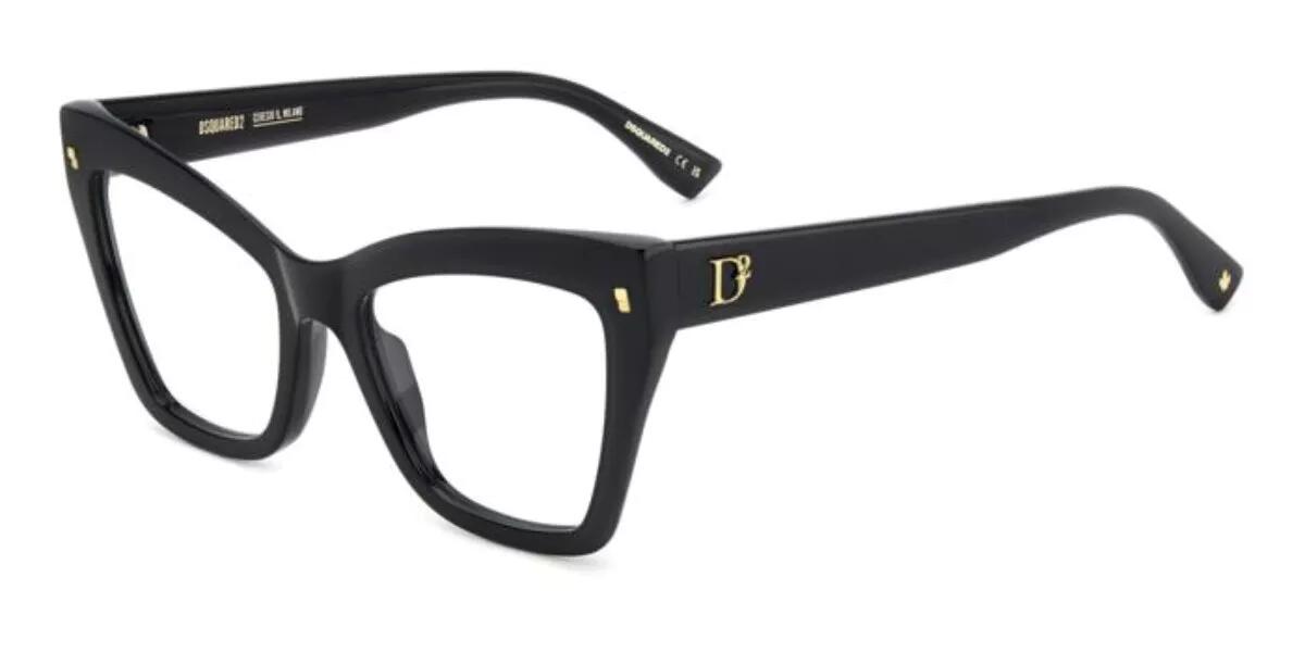 Dsquared2 D2 0152 807 Women’s Glasses Black Size 54 - Private Health Rebate - Blue Light Block Available