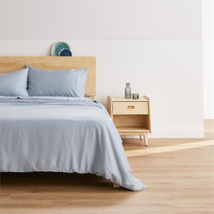 Ecosa Bamboo Bedding - Fitted sheet / King Single / Sky Blue