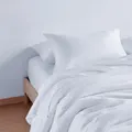 Ecosa Flax Linen Bedding - Pillowcases / White / 100% Flax Linen