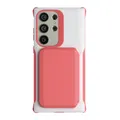 Ghostek Samsung Galaxy S23 Ultra Case Exec 6 Genuine Leather Magnetic Wallet Pink