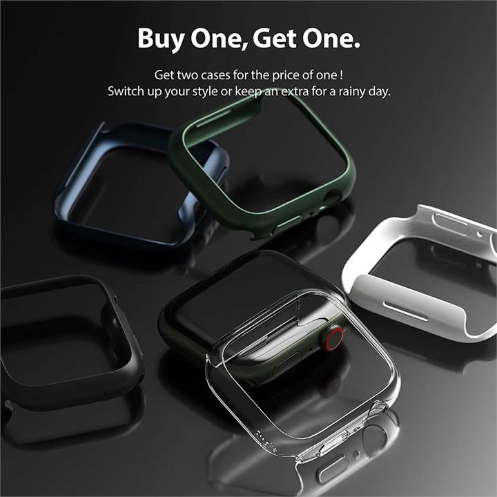 Ringke Apple Watch Series 9 / 8 / 7 41mm Case Clear Metallic Blue 2 Pack