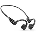 Bone Conduction Headphones, Wireless Open Ear Headphones with Built-in Mic, Sweatproof Sports Headset for Running,Cycling,Hiking,Gym,Climbing (Black)
