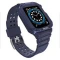 Tough On Apple Watch Band with Case Series 7 / 8 / 9 45mm Rugged Protection Navy/Navy