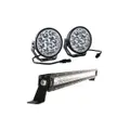 Kings Domin8r Xtreme 7” LED Driving Lights (Pair) + 20" LETHAL MKIII Slim Line LED Light Bar