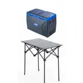 Kings 75L Camping Dual Zone Fridge/ Freezer + Portable Alloy Camping Table