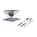 Kings Folding Fire Pit with BBQ Tool Set