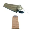Kings Single Swag - Kwiky + Premium Sleeping bag -5°C to 5°C Degrees Celsius Right Zipper